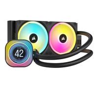 CORSAIR iCUE LINK H100i Raffreddatore CPU LCD a Liquido - 240 mm AIO - Ventole QX120 RGB - Schermo LCD IPS da 2,1" - Adatto a Intel LGA 1700, AMD AM5 - Hub di Sistema iCUE LINK Incluso - Nero