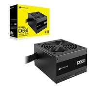 CORSAIR CX550 ATX 550W Alimentazione - Certificazione 80 PLUS Bronze - Bassa Rumorosità - Cavi con Guaina - Non Modulare - EU - Nero