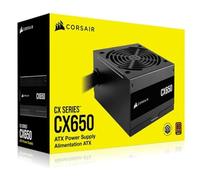 Corsair CX650 80 Plus Bronzo non modulare a basso rumore ATX 650 W Fonte di alimentazione - Regno Unito - Nero