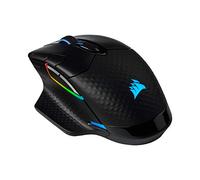 Corsair Dark Core RGB Pro SE, mouse da gioco wireless FPS/MOBA con tecnologia Slipstream, nero, LED RGB retroilluminato, 18000 DPI, ottico, ricarica wireless Qi certificata