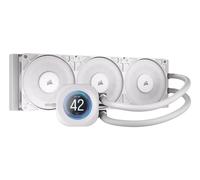 CORSAIR NAUTILUS 360 RS LCD Dissipatore a Liquido per CPU - Schermo LCD IPS da 2,1", AIO da 360 mm, Bassa rumorosità, Daisy-Chain, Intel LGA 1851/1700, AMD AM5/AM4 - 3 ventole RS120 incluse - Bianco