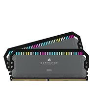 Corsair DOMINATOR PLATINUM RGB DDR5 64 GB (2x32 GB) 5200MHz C40 Memoria ottimizzata AMD (12 LED RGB CAPELLIX ultrabrillantes, Refrigeración de DHX patentada, Compatibilità AMD EXPO) Grigio Freddo