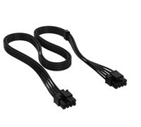 CORSAIR Elite Premium Type 4 con Guaina Individuale cavi alimentatore EPS/ATX12V (4+4) a 8 Pin - Guaina in paracord a tripla maglia, compatibile con PSU Corsair Type 4 - Nero