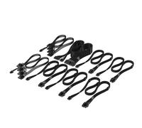 CORSAIR Elite Premium Type 4 Kit Professionale di cavi PSU con Guaina Individuale - Guaina in paracord a tripla maglia, compatibile con PSU Corsair Type 4 - Nero