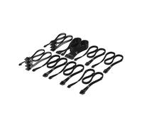 CORSAIR Elite Premium Type 5 Kit Professionale di cavi PSU con Guaina Individuale - Guaina in paracord a tripla maglia, compatibile con PSU Corsair Type 5 - Nero