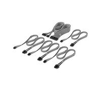 CORSAIR Elite Premium Type 5 Kit Starter di cavi PSU con Guaina Individuale - Guaina in paracord a tripla maglia, compatibile con PSU Corsair Type 5 - Nero/Bianco