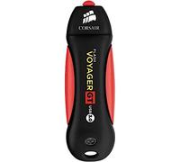 Corsair Flash Voyager GT Unità USB 3.0 da 1 TB, Alte Prestazioni con USB 3.0 o USB 2.0, Alloggiamento in Gomma Resistente, Impermeabile, Resistente Agli Urti, Nero/Rosso