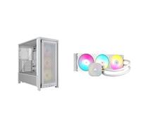 CORSAIR FRAME 4000D RS ARGB Case modulare Mid-Tower ATX per PC + NAUTILUS 360 RS ARGB Raffreddatore CPU a Liquido Pacchetto - Bianco