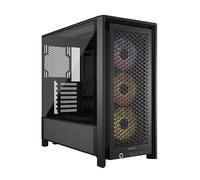 CORSAIR FRAME 4000D RS ARGB Case modulare Mid-Tower ATX per PC - Nero | Flusso d'aria elevato, 3 ventole RS ARGB preinstallate, ASUS BTF, MSI Project Zero, Gigabyte Project Stealth