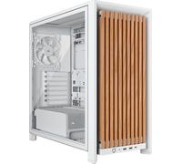 CORSAIR FRAME 4000D WOOD RS Case PC Mid Tower - Pannello Frontale In Legno, 4 Ventole PWM RS120 Incluse, Compatibile Con Scheda Madre Rovesciata, Stabilizzazione Anti-Cedimento - Bianco e Rovere
