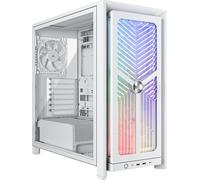 CORSAIR FRAME 4000X RS Case PC Mid-Tower - Pannello Frontale Illuminato RGB, 4 Ventole PWM RS120 Incluse, Compatibile Con Scheda Madre Rovesciata, Stabilizzazione Anti-Cedimento - Bianco