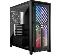 CORSAIR FRAME 4000X RS Case PC Mid-Tower - Pannello Frontale Illuminato RGB, 4 Ventole PWM RS120 Incluse, Compatibile Con Scheda Madre Rovesciata, Stabilizzazione Anti-Cedimento - Nero