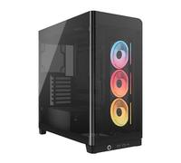 CORSAIR FRAME 4500X LX-R RGB LINK Case Mid-Tower per PC con Vetro Panoramico - Sistema di Montaggio InfiniRail, Anti-Sag della GPU, Include 3 Ventole LX120R RGB LINK - Nero