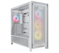CORSAIR FRAME 5000D RS ARGB Modulare Flusso d'aria Elevato Mid-Tower PC Case - 4x Ventole RS Preinstallate, Sistema di Montaggio Delle Ventole InfiniRail, Scheda Madre a Connettore Inverso - Bianco