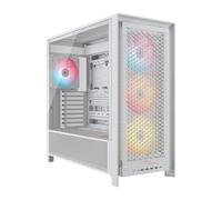 CORSAIR FRAME 5000D RS ARGB Modulare Flusso d'aria Elevato Mid-Tower PC Case - 4x Ventole RS Preinstallate, Sistema di Montaggio Delle Ventole InfiniRail, Scheda Madre a Connettore Inverso - Bianco