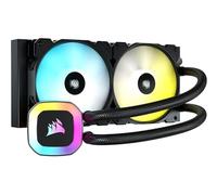 CORSAIR H100 RGB Raffreddatore per CPU a Liquido - 240 mm AIO - Ventole SP120 RGB ELITE - Adatto a Intel LGA 1200/115X/2066, AMD AM4 - Adattatore ARGB per Scheda Madre Incluso - Nero