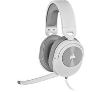 Corsair HS55 - Cuffie stereo da gioco (cuscinetti auricolari in memory foam in similpelle, struttura leggera, microfono omnidirezionale, compatibilità multipiattaforma con adattatore a Y incluso