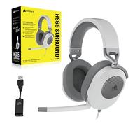 CORSAIR HS65 SURROUND Cuffie da Gioco Cablate Multipiattaforma - bianco