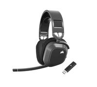 CORSAIR HS80 MAX Cuffie da Gioco Multipiattaforma Senza Fili con Bluetooth - Dolby Atmos - Microfono omnidirezionale - Compatibile iCUE - PC, Mac, PS5, PS4, Nintendo Switch, Mobile - Grigio Acciaio