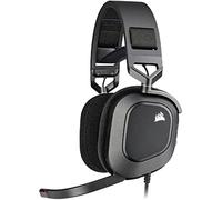 Corsair HS80 RGB USB Premium Gaming Headset con Dolby Audio 7.1 Surround Sound (microfono omnidirezionale di grado broadcast, cuscinetti auricolari in memory foam, suono ad alta fedeltà, costruzione