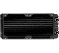 Corsair Hydro X Serie, XR7 240 mm Radiatore Spessore per Raffreddamento a Liquido, Doppi Supporti Ventole da 120 mm, Installazione Struttura di Rame di con Guide delle Viti Delle Ventole, Nero