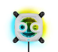 Corsair Hydro X Series XC7 RGB PRO Waterblock per CPU Intel LGA 1700, 1200, 115X e Socket AMD AM4 (Piastra di Raffreddamento in Rame Placcato, Più di 110 Micro-Alette di Raffreddamento) Bianco