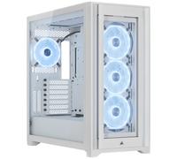Corsair iCUE 5000X RGB QL Edition Case Mid-Tower (Quattro Ventole CORSAIR QL120 RGB, CORSAIR iCUE Lighting Node CORE Incluso, Gestione dei Cavi Semplificata, 136 LED RGB) Bianco (CC-9011233-WW)