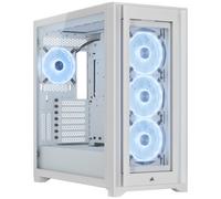 Corsair iCUE 5000X RGB QL Edition Vetro temperato USB 3.1 Bianco