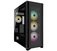 Corsair iCUE 7000X RGB Case per PC Intelligente ATX Full-Tower, Tre Pannelli in Vetro Temperato, Quattro Ventole RGB da 140 mm Incluse, Generoso Spazio Interno, Nero