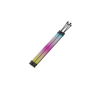 CORSAIR iCUE ARGB PSU Strisce di Cavo - 2x 200mm Strisce LED - 100 LED RGB per Striscia - Adatto a Qualsiasi Cavo Dell'Alimentatore - Controllo ARGB a 5 V Della Scheda Madre - Nero