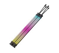 CORSAIR iCUE ARGB PSU Strisce di Cavo - 2x 200mm Strisce LED - 100 LED RGB per Striscia - Adatto a Qualsiasi Cavo Dell'Alimentatore - Controllo ARGB a 5 V Della Scheda Madre - Nero