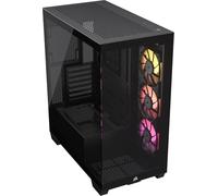 CORSAIR iCUE LINK 3500X RGB Mid-Tower ATX Case per PC - Vetro Panoramico Temperato - Compatibile con Scheda Madre a Connessione Inversa - 3x Ventole CORSAIR RX120 RGB Incluse - Nero