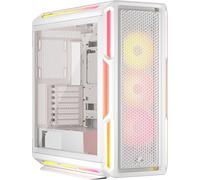 CORSAIR iCUE LINK 5000T LX RGB Mid-Tower ATX PC Case - 3 ventole LX120 RGB preinstallate, strisce luminose Aurora integrate, interni spaziosi, hub di sistema iCUE LINK incluso - Bianco