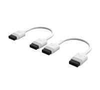 Cavo Corsair iCUE LINK 2x 100 mm con connettori diritti bianco
