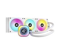 CORSAIR iCUE LINK H150i Raffreddatore CPU LCD a Liquido - 360 mm AIO - Ventole QX120 RGB - Schermo LCD IPS da 2,1" - Adatto a Intel LGA 1700, AMD AM5 - Hub di Sistema iCUE LINK Incluso - Bianco