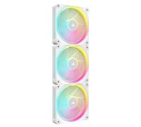 CORSAIR iCUE LINK LX120 RGB 120 mm PWM Ventole Confezione Tripla - Doppio Anello Luminoso - Include iCUE LINK System Hub - Tecnologia CORSAIR AirGuide - Bianco