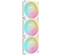 CORSAIR iCUE LINK LX120 RGB 120 mm PWM Ventole Confezione Tripla - Doppio Anello Luminoso - Include iCUE LINK System Hub - Tecnologia CORSAIR AirGuide - Bianco
