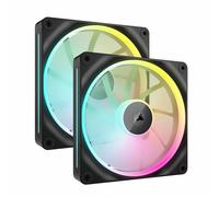 Corsair iCUE LINK LX140 RGB, Ventola PWM, Dual Fan Kit, Nera - 140mm