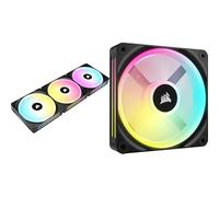 CORSAIR iCUE LINK QX120 RGB Cupola Magnetica da 120 mm Ventole Tripla Starter Kit con iCUE Link System Hub + Ventola Singola Pacchetto - Nero