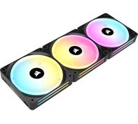 Corsair iCUE Link QX120 RGB Cupola Magnetica da 120 mm Ventole - Tripla Ventole Starter Kit con iCUE Link System Hub - Nero