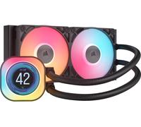 Ventola per PC Corsair iCUE LINK TITAN 240 RX LCD Processore Raffreddatore d'aria 12 cm Nero 1 pz (Corsair RGB Liquid CPU Cooler, RX120 Magnetic Dome Fans, Personalised Screen, Hub Included, Black) [C