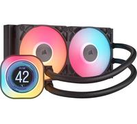 Ventola per PC Corsair iCUE LINK TITAN 240 RX LCD Processore Raffreddatore d'aria 12 cm Nero 1 pz (Corsair RGB Liquid CPU Cooler, RX120 Magnetic Dome Fans, Personalised Screen, Hub Included, Black) [C