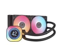 Ventola per PC Corsair iCUE LINK TITAN 240 RX LCD Processore Raffreddatore d'aria 12 cm Nero 1 pz (Corsair RGB Liquid CPU Cooler, RX120 Magnetic Dome Fans, Personalised Screen, Hub Included, Black) [C