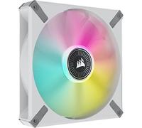 Corsair iCUE ML140 RGB ELITE, 140 mm Ventola PWM a RGB (Tecnologia CORSAIR AirGuide, Cuscinetto a Levitazione Magnetica, Velocità da 1.600 RPM, Bassa Rumorosità) Confezione Singola, Bianco
