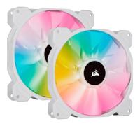 Corsair SP140 RGB Elite PWM 140mm White Dual Pack + Lighting Node CORE