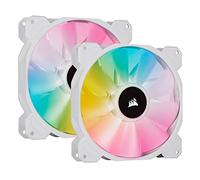 Corsair iCUE SP140 RGB ELITE White Kit 2 Ventole PWM 140mm + Lighting Node CORE