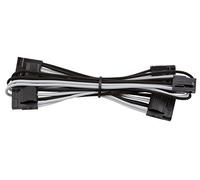 Corsair Internal Black Power Cable 4pin Molex, Female/Female, RMi Series, RMX Series, SF Series, Type 4 PSU, Bianco/Nero