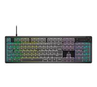 Corsair K55 Core RGB - Tastiera da gioco a membrana con illuminazione RGB a 10 zone e 4 tasti multimediali dedicati
