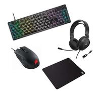CORSAIR K55 CORE Tastiera + HARPOON RGB PRO Mouse + HS35 v2 SURROUND Cuffia + MM100 Mousepad Bundle Gaming