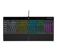Corsair K55 RGB PRO Membrana Wired Gaming Keyboard - IP42 resistente alla polvere e alle fuoriuscite - 6 tasti macro con integrazione Elgato - compatibile iCUE - QWERTY UK - PC, Mac, Xbox - Nero